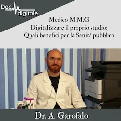 Il Dr. A. Garofalo, medico M.M.G., durante una discussione sul digitalizzare lo studio medico e i benefici per la sanità pubblica